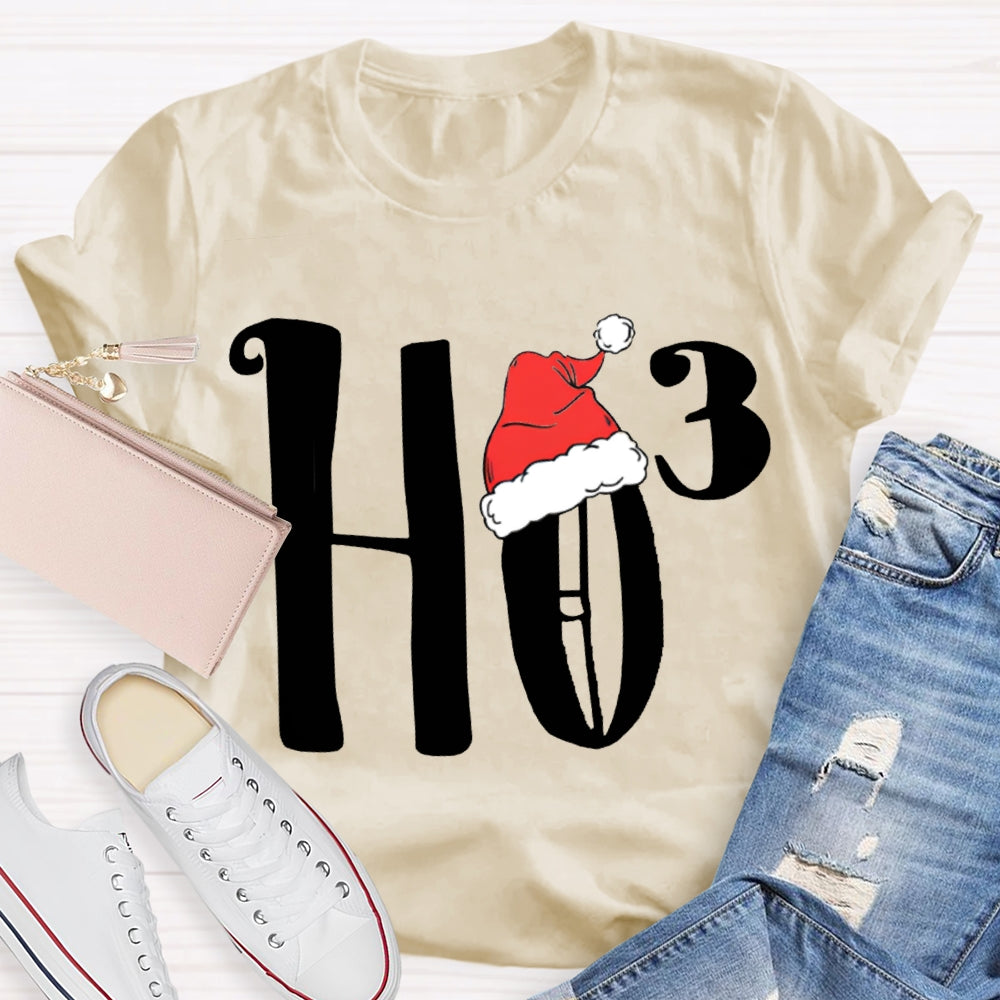 Math Teacher Ho3 Santa Hat Christmas T-shirt