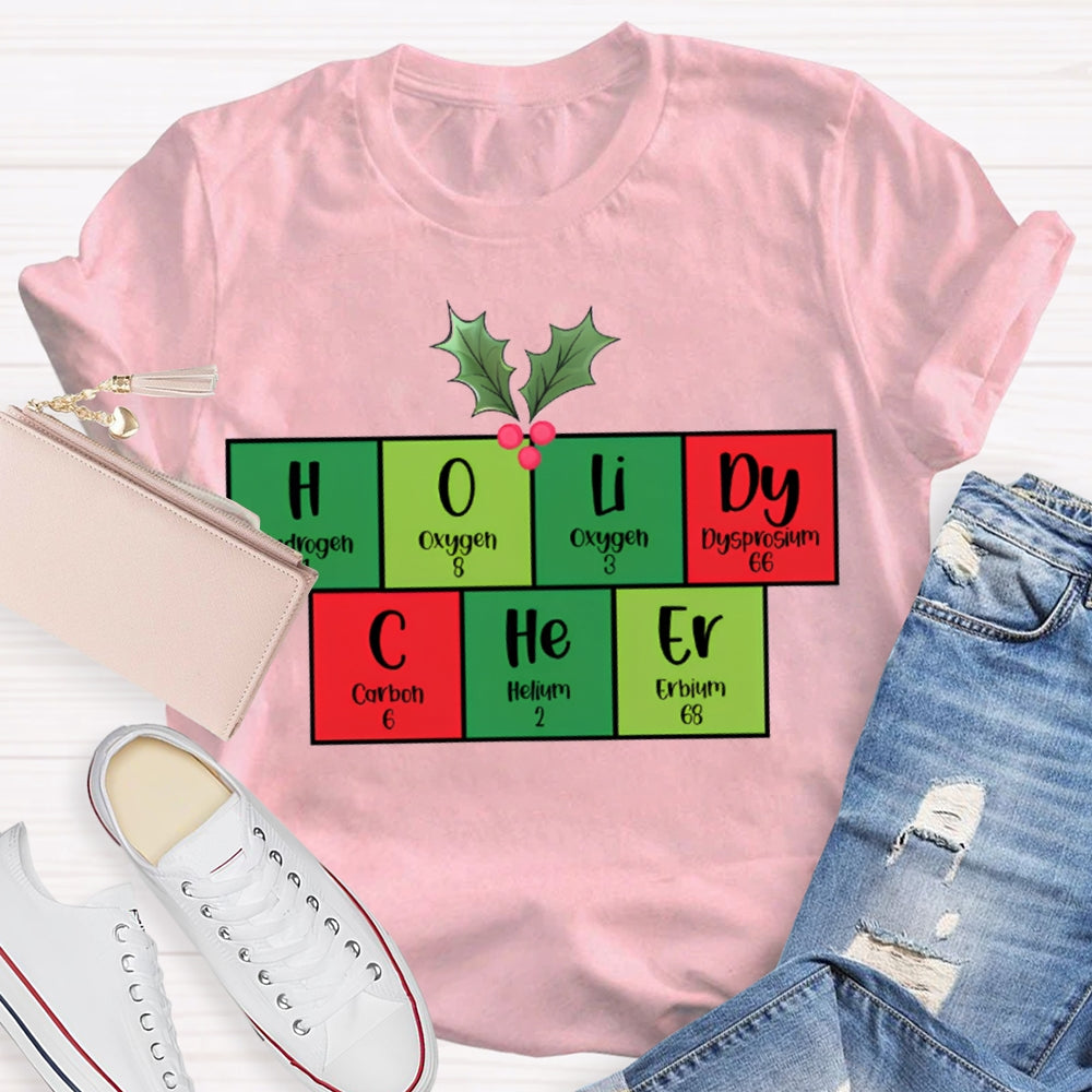 Holiday Cheer Science Teacher Christmas Vibes T-shirt