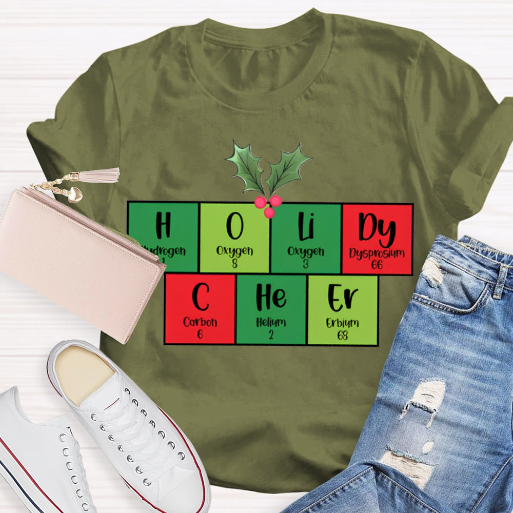 Holiday Cheer Science Teacher Christmas Vibes T-shirt