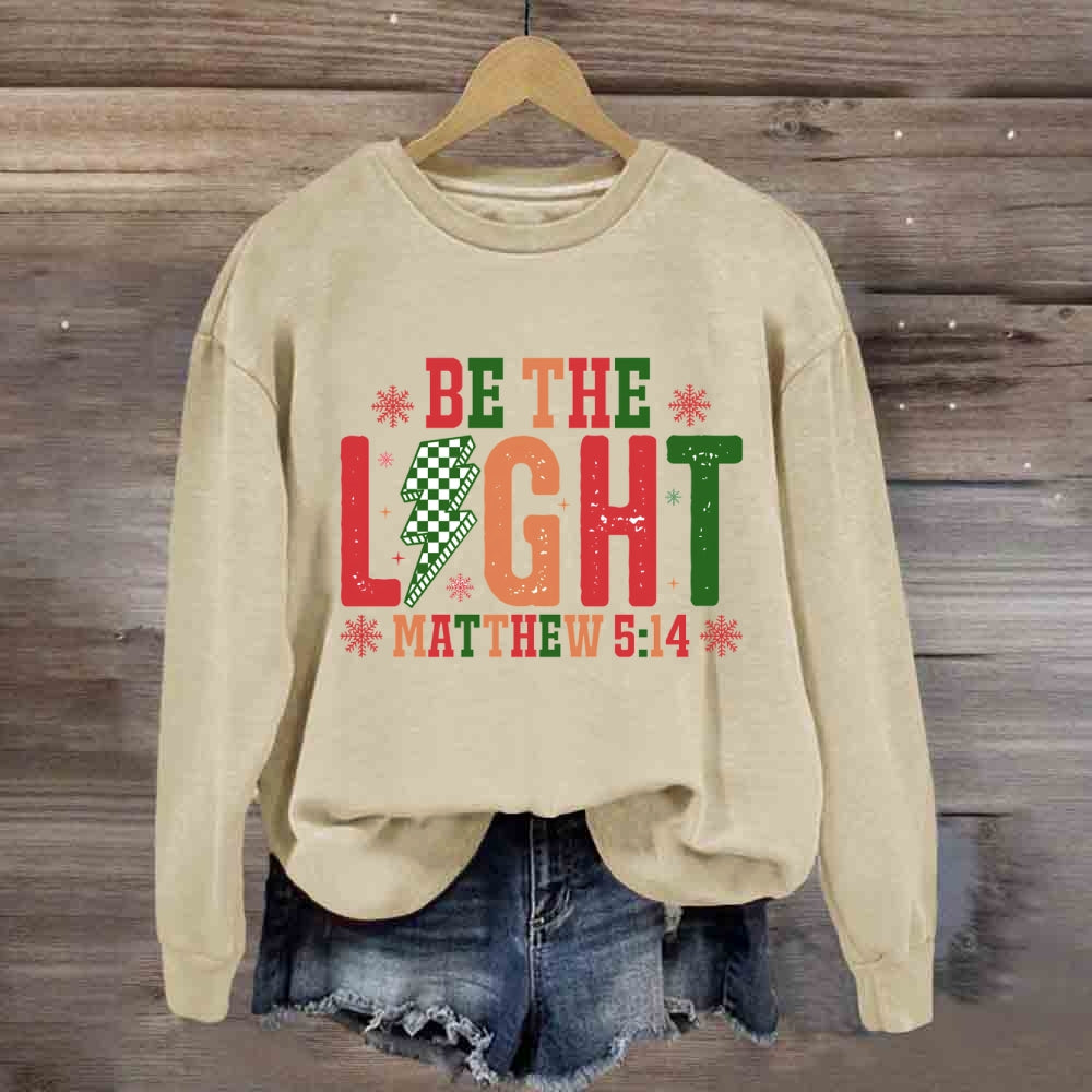 Be The Light Christmas Sweatshirt