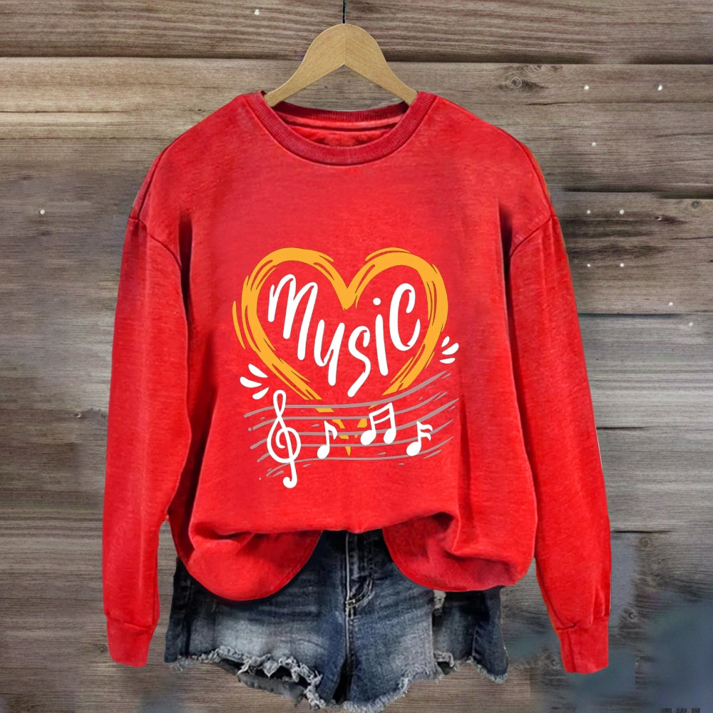 Love Music With Heart Sweatshirt