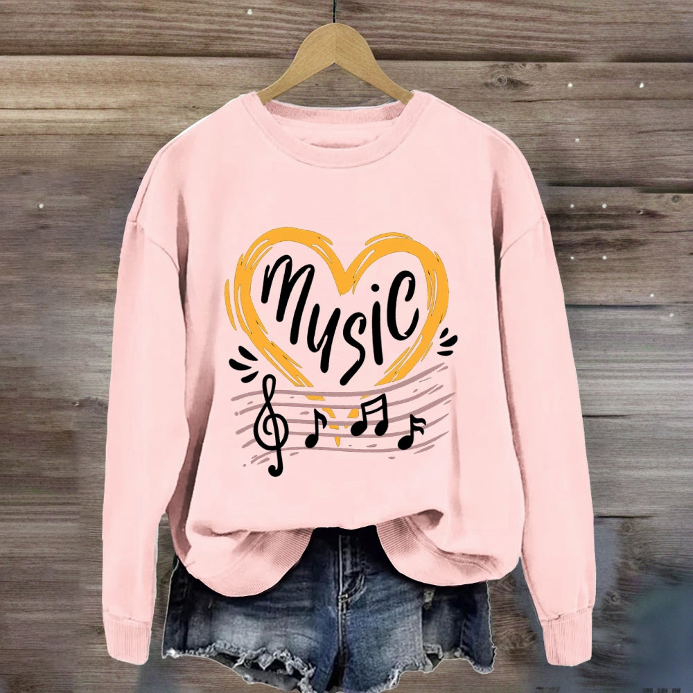 Love Music With Heart Sweatshirt