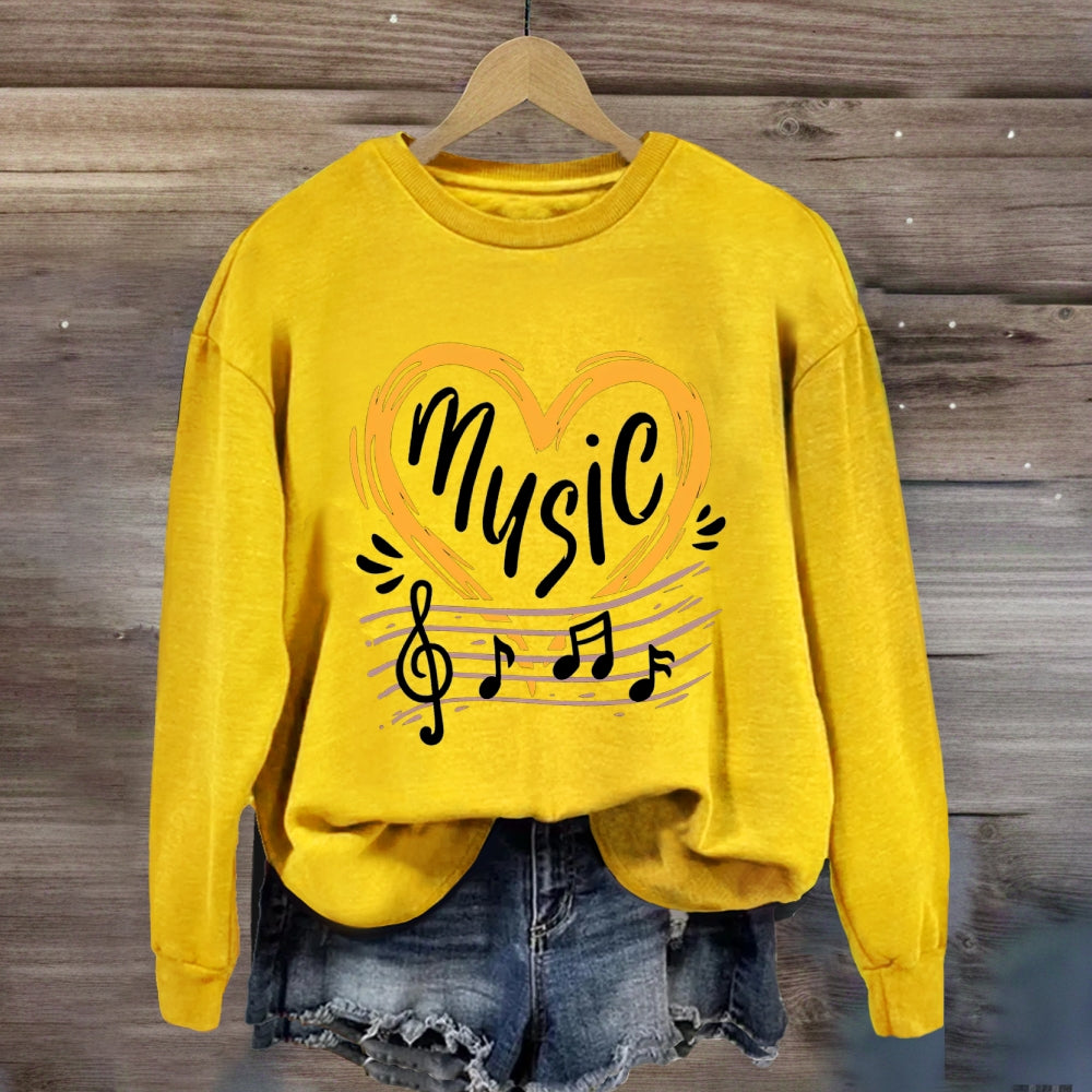 Love Music With Heart Sweatshirt