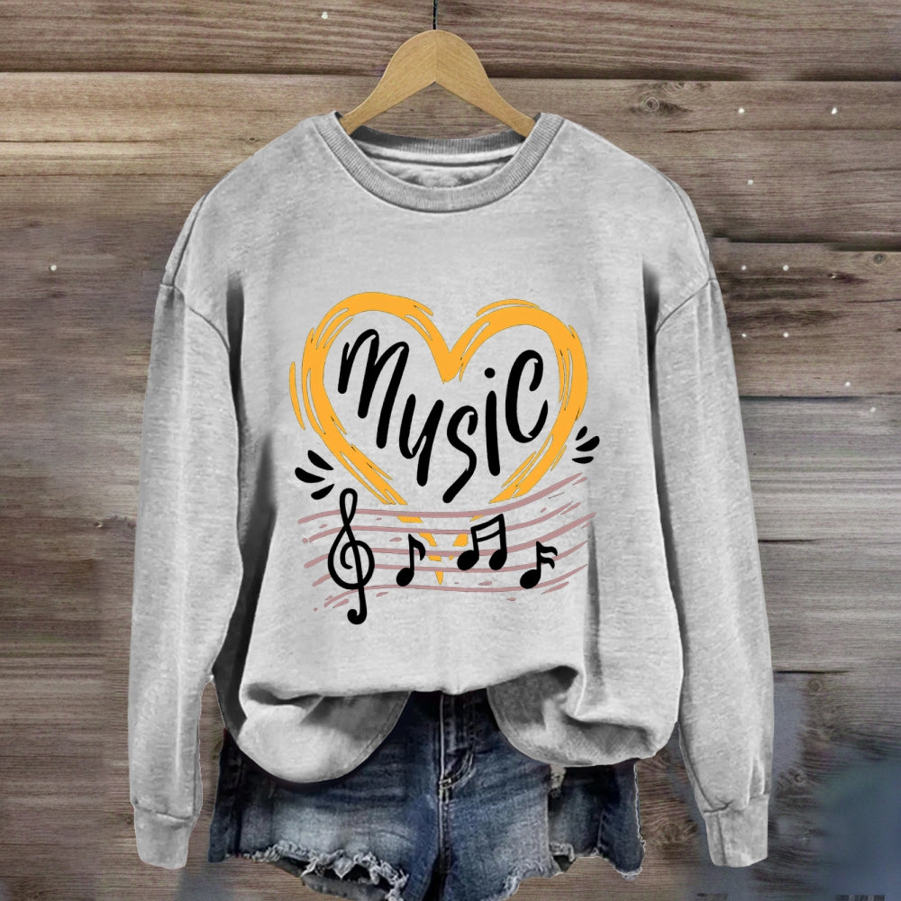 Love Music With Heart Sweatshirt
