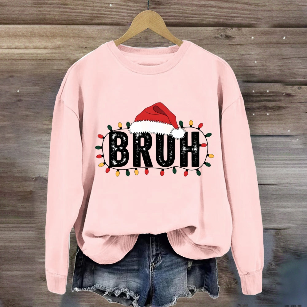 Bruh Merry Santa Hats Sweatshirt