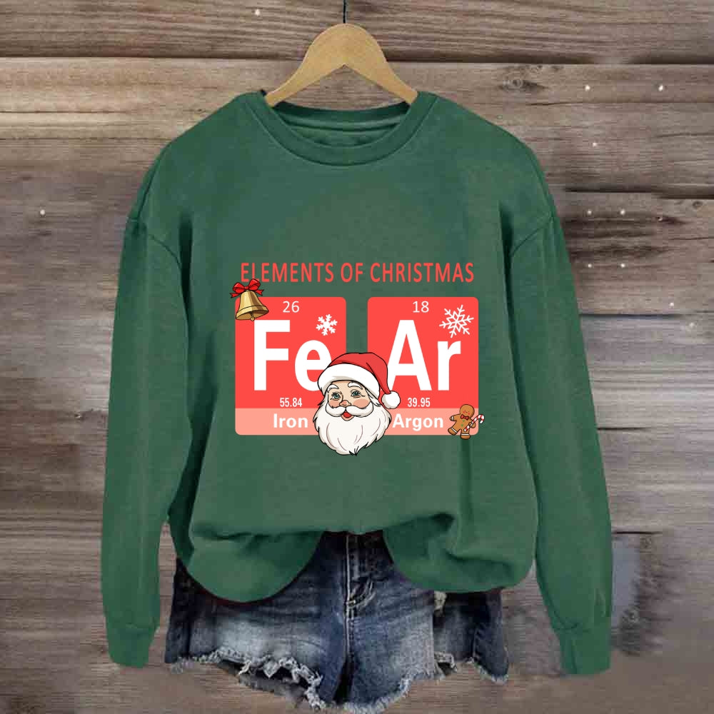 Elements Of Christmas Santa Claus And The Science Teacher Sweatshirt