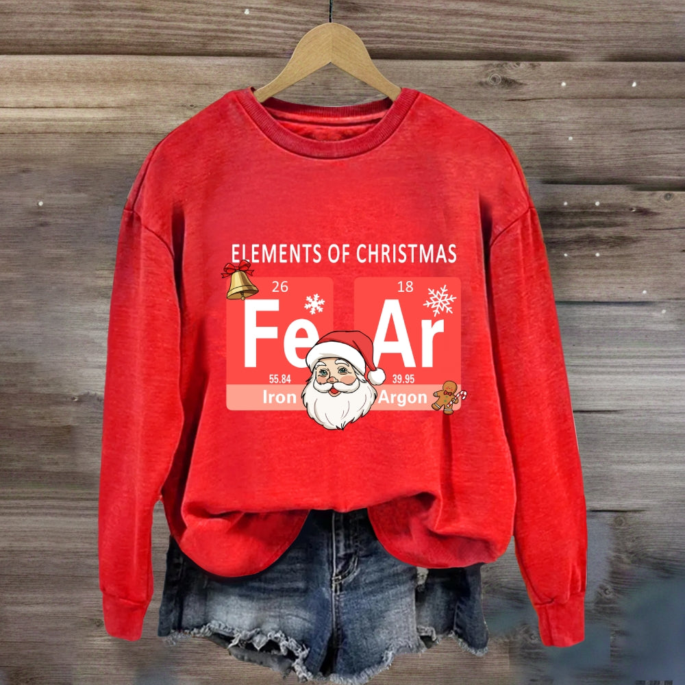 Elements Of Christmas Santa Claus And The Science Teacher Sweatshirt