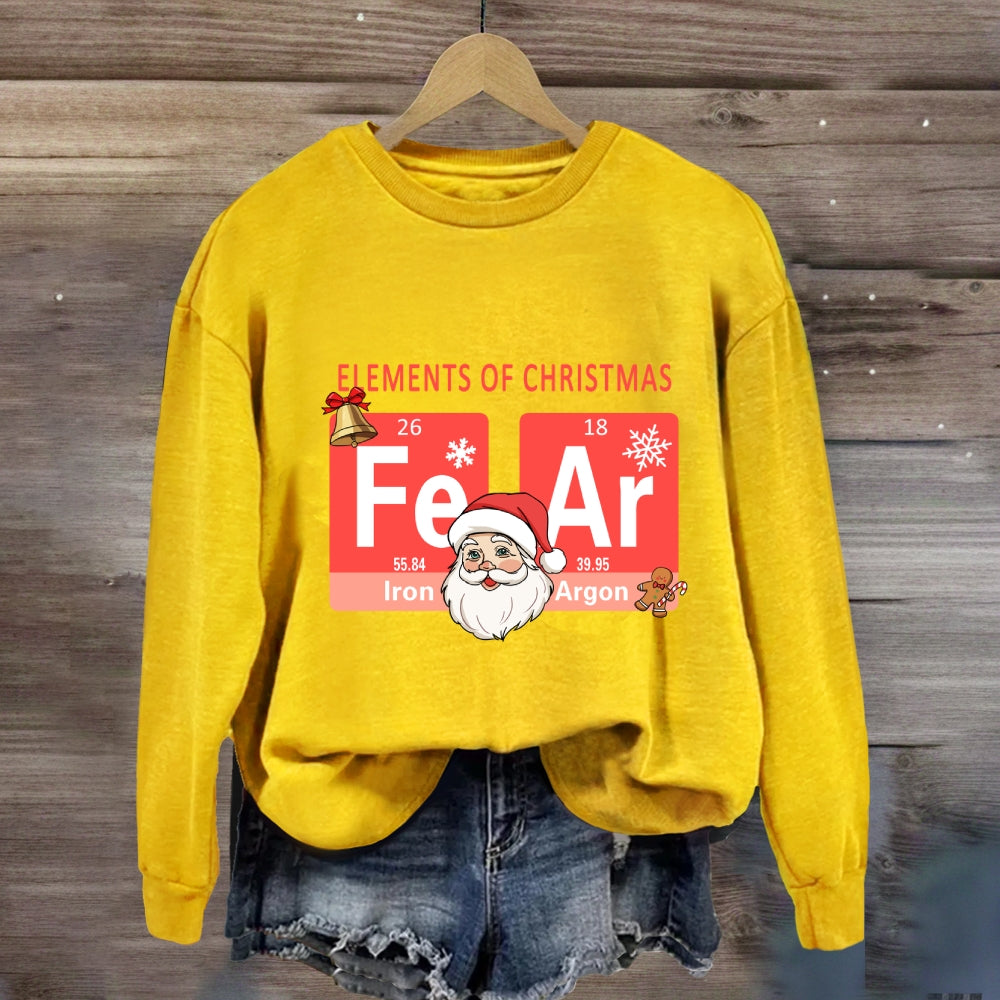 Elements Of Christmas Santa Claus And The Science Teacher Sweatshirt