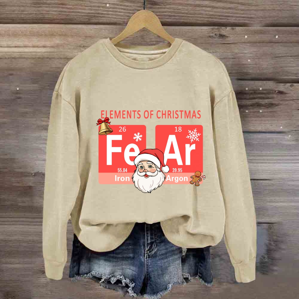 Elements Of Christmas Santa Claus And The Science Teacher Sweatshirt