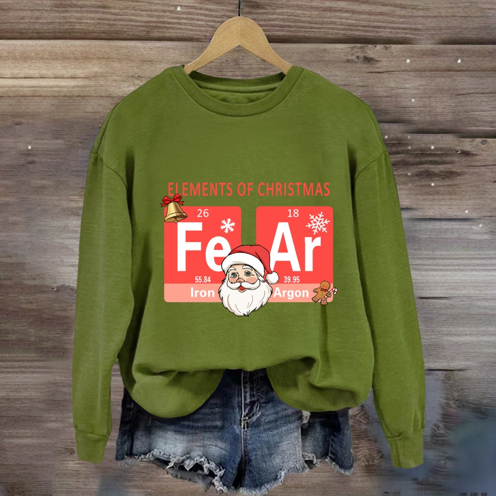 Elements Of Christmas Santa Claus And The Science Teacher Sweatshirt