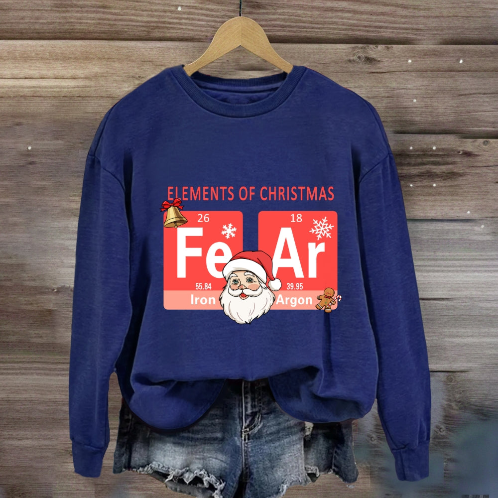 Elements Of Christmas Santa Claus And The Science Teacher Sweatshirt