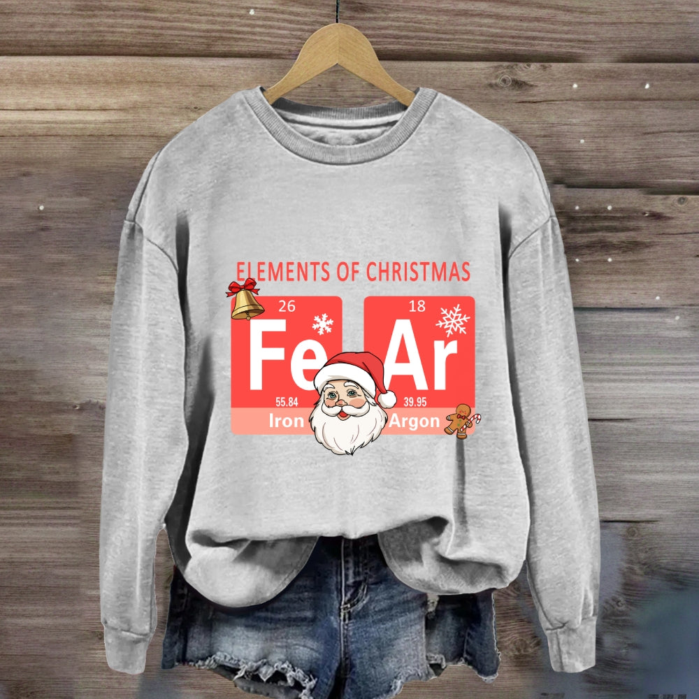 Elements Of Christmas Santa Claus And The Science Teacher Sweatshirt