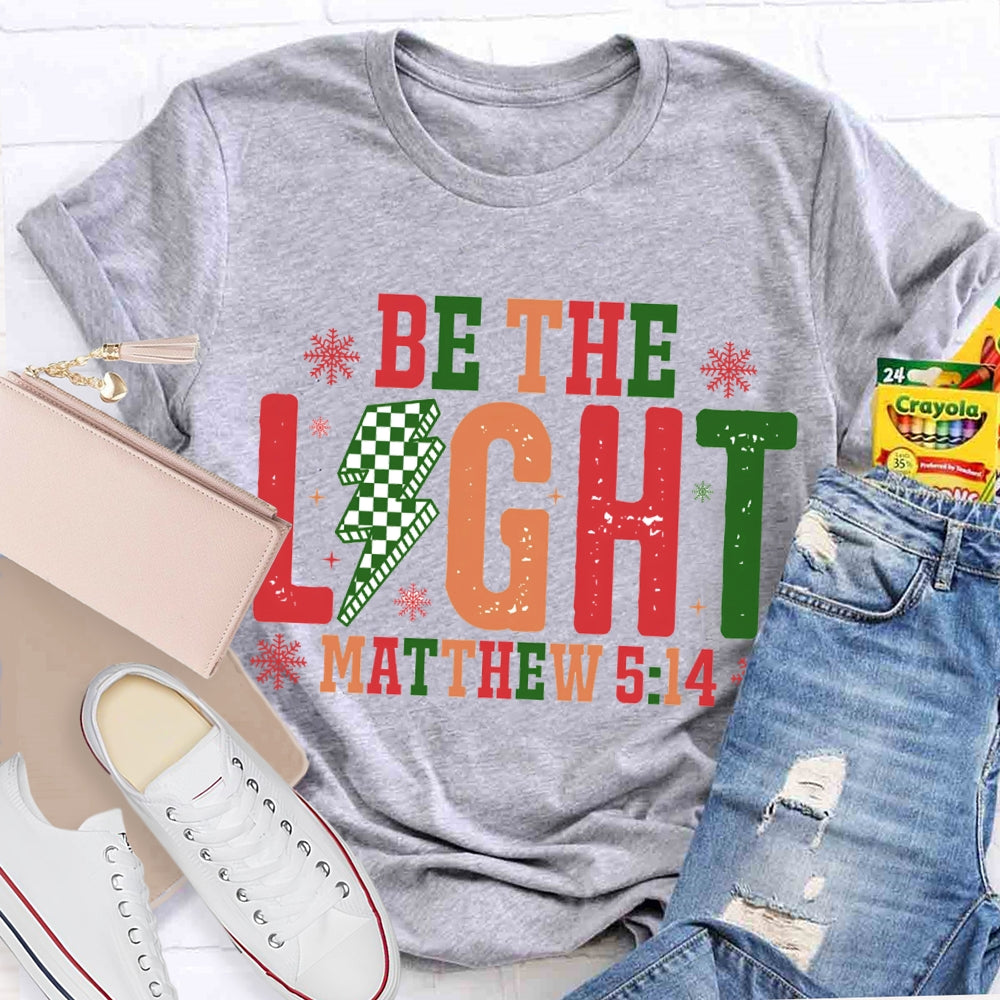 Be The Light Matthew Snowflake Christmas T-shirt