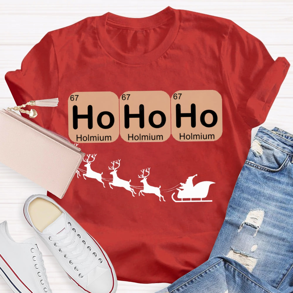 Ho Ho Ho Science Teacher Merry Christmas T-shirt