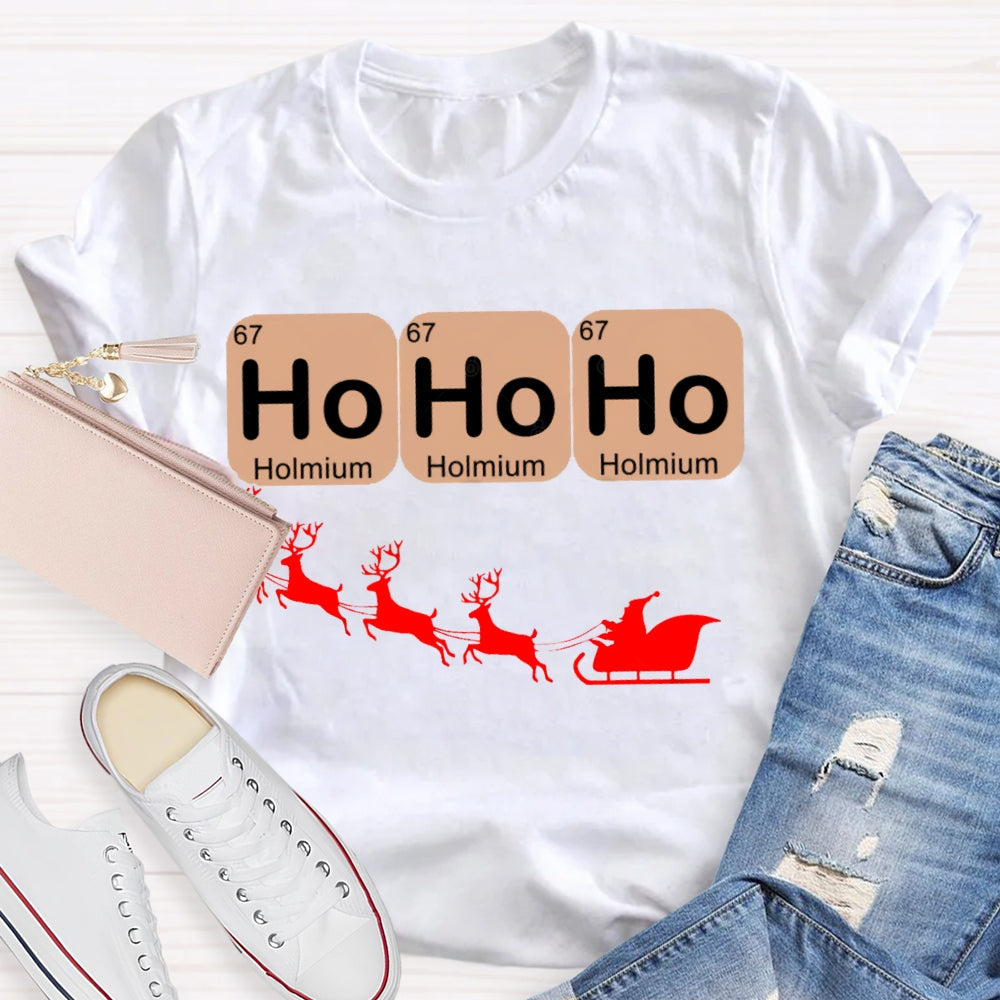 Ho Ho Ho Science Teacher Merry Christmas T-shirt
