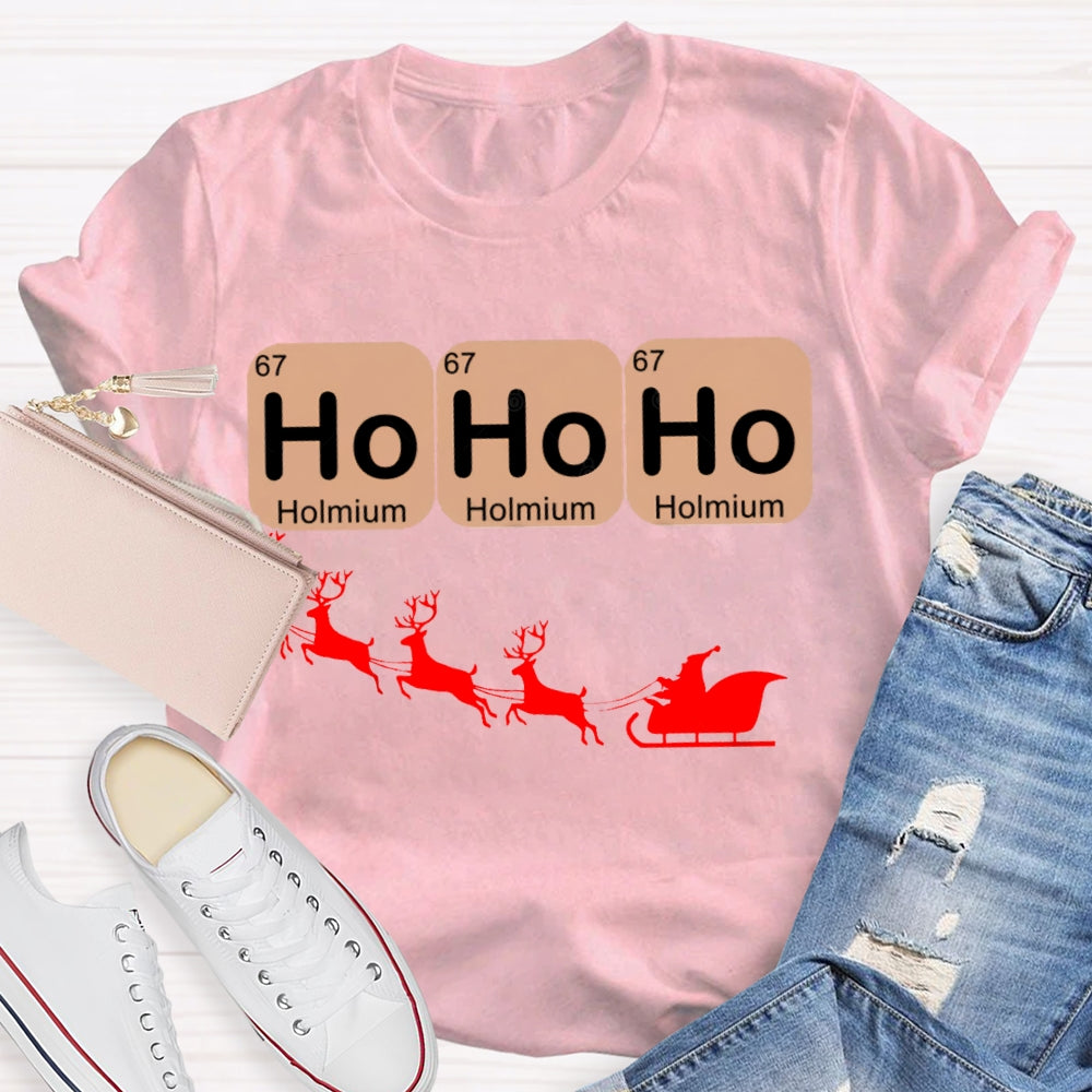 Ho Ho Ho Science Teacher Merry Christmas T-shirt