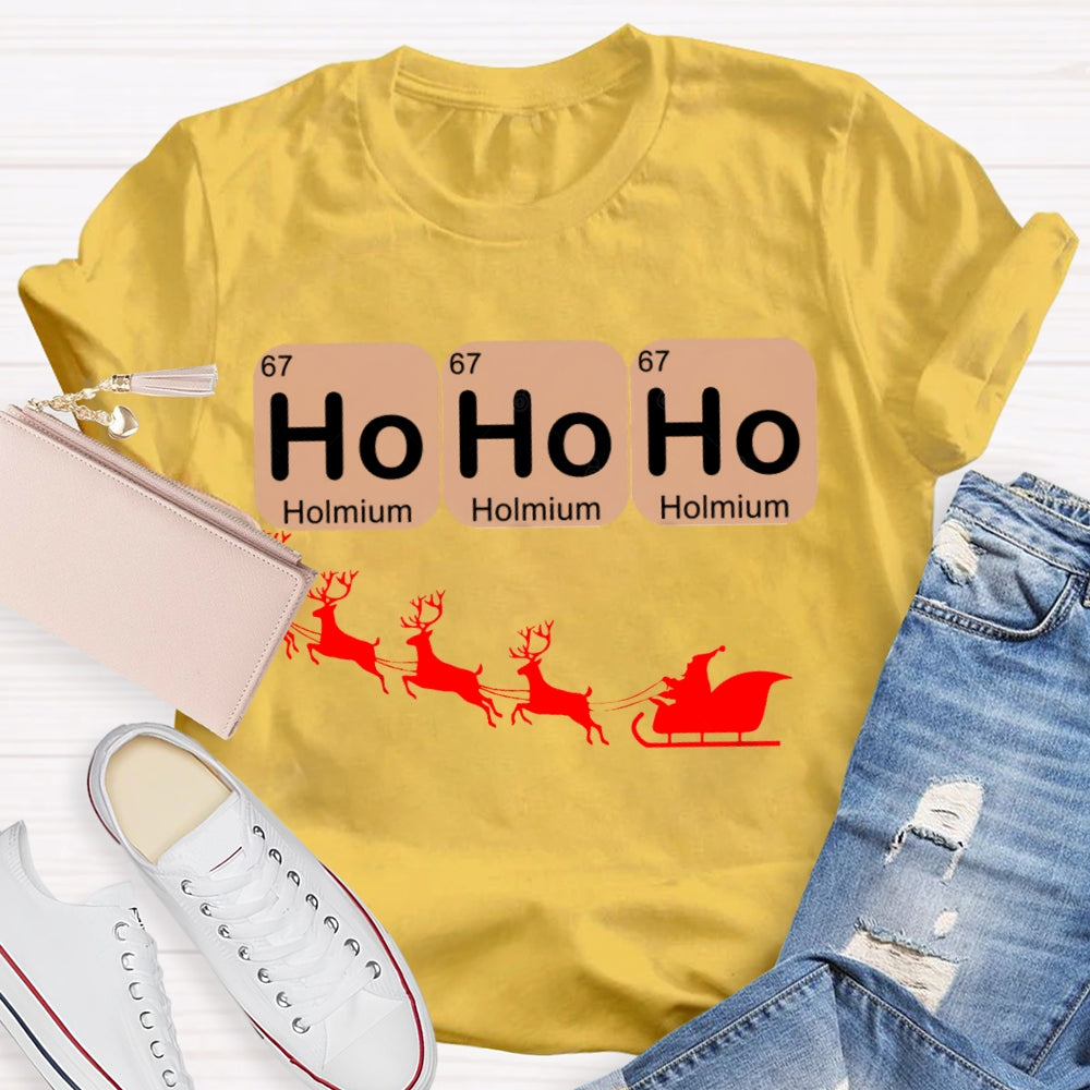 Ho Ho Ho Science Teacher Merry Christmas T-shirt