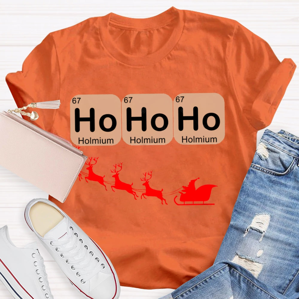 Ho Ho Ho Science Teacher Merry Christmas T-shirt