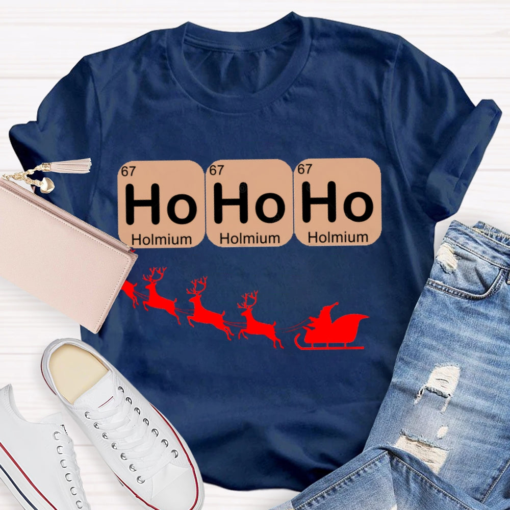 Ho Ho Ho Science Teacher Merry Christmas T-shirt