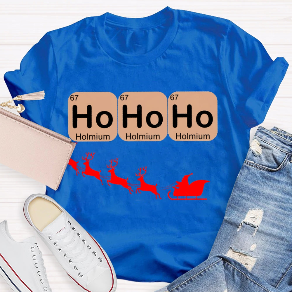 Ho Ho Ho Science Teacher Merry Christmas T-shirt