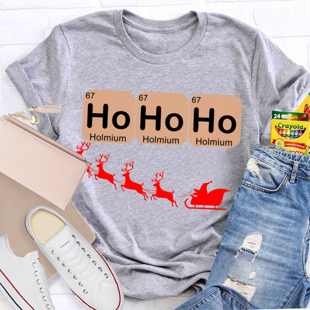 Ho Ho Ho Science Teacher Merry Christmas T-shirt