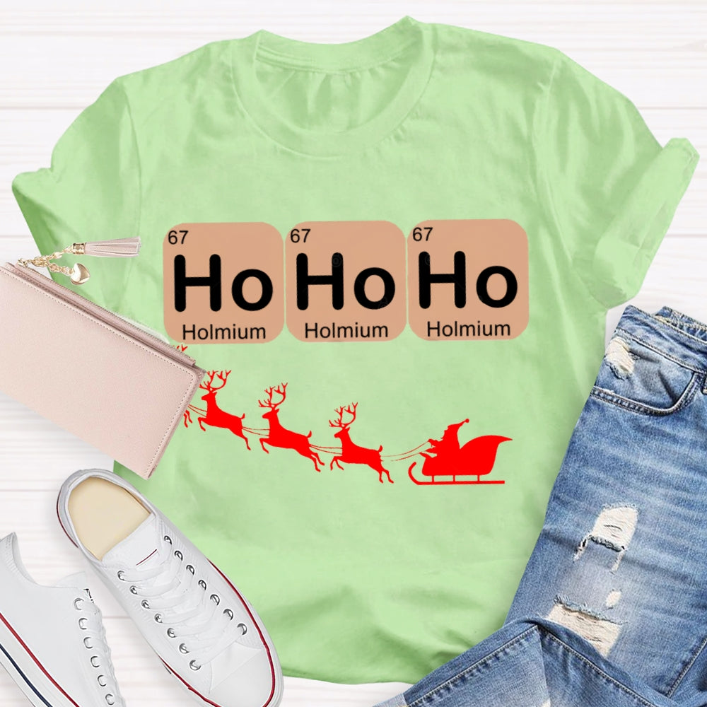 Ho Ho Ho Science Teacher Merry Christmas T-shirt