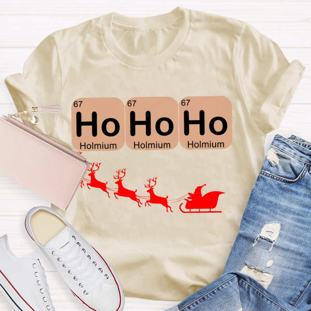 Ho Ho Ho Science Teacher Merry Christmas T-shirt