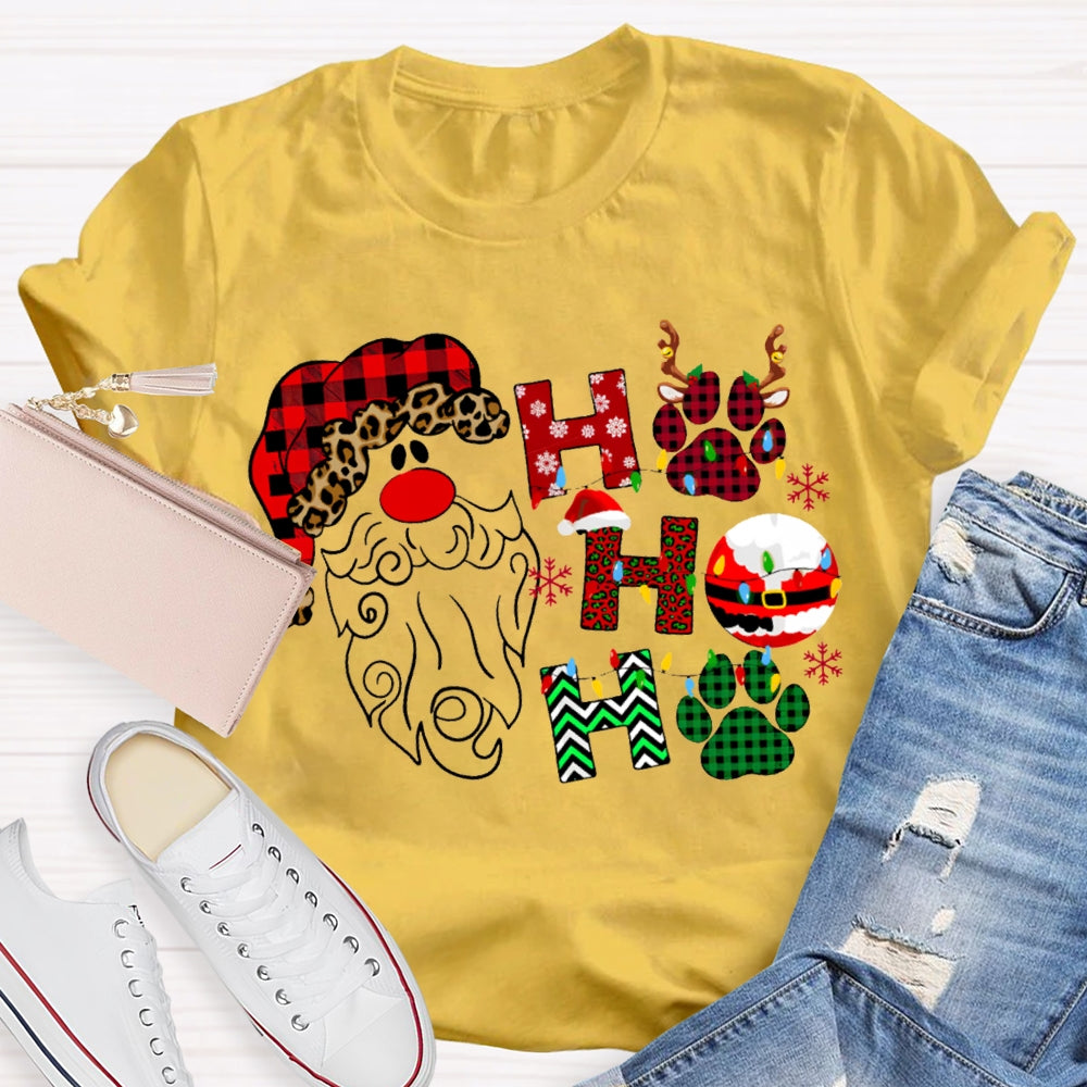 Ho Ho Ho Santa Claus And Christmas Vibes Fonts T-shirt
