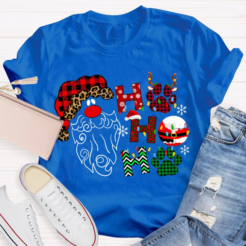 Ho Ho Ho Santa Claus And Christmas Vibes Fonts T-shirt