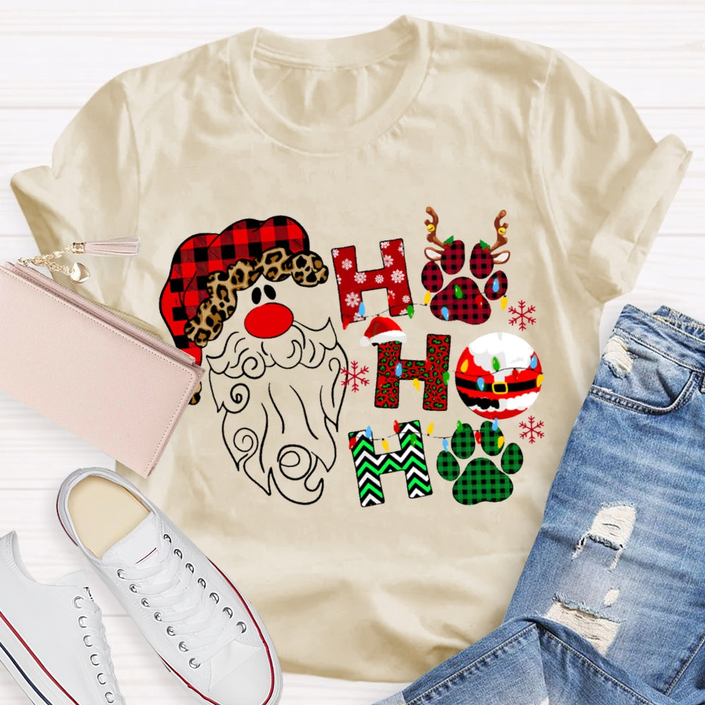 Ho Ho Ho Santa Claus And Christmas Vibes Fonts T-shirt