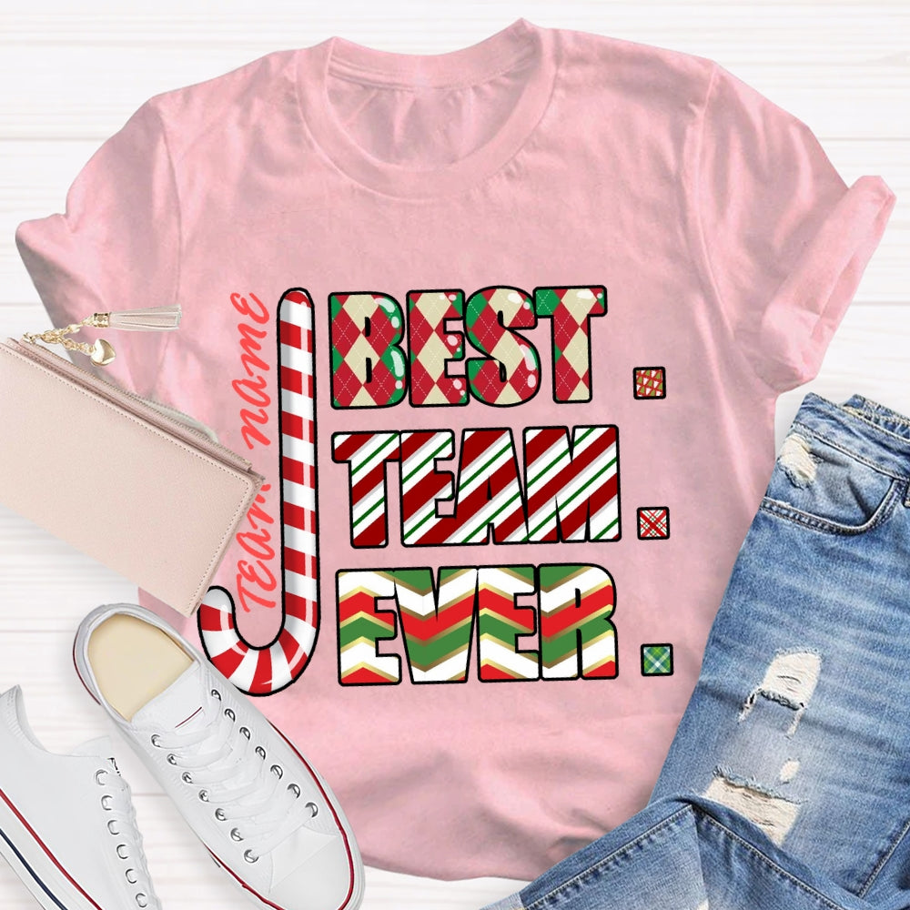 Personalized Team Name Best Team Ever Colorful Gradient Font T-shirt