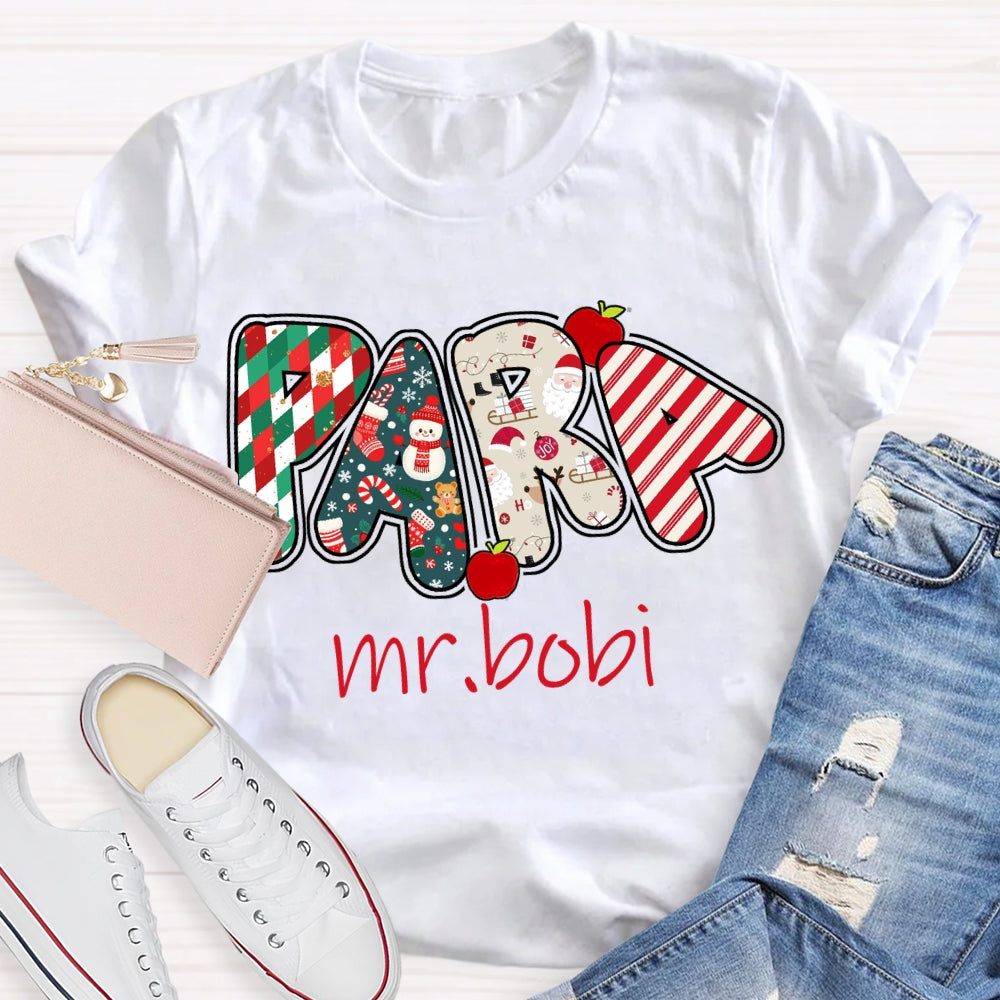 Personalized Name Apples And Christmas Vibes T-shirt
