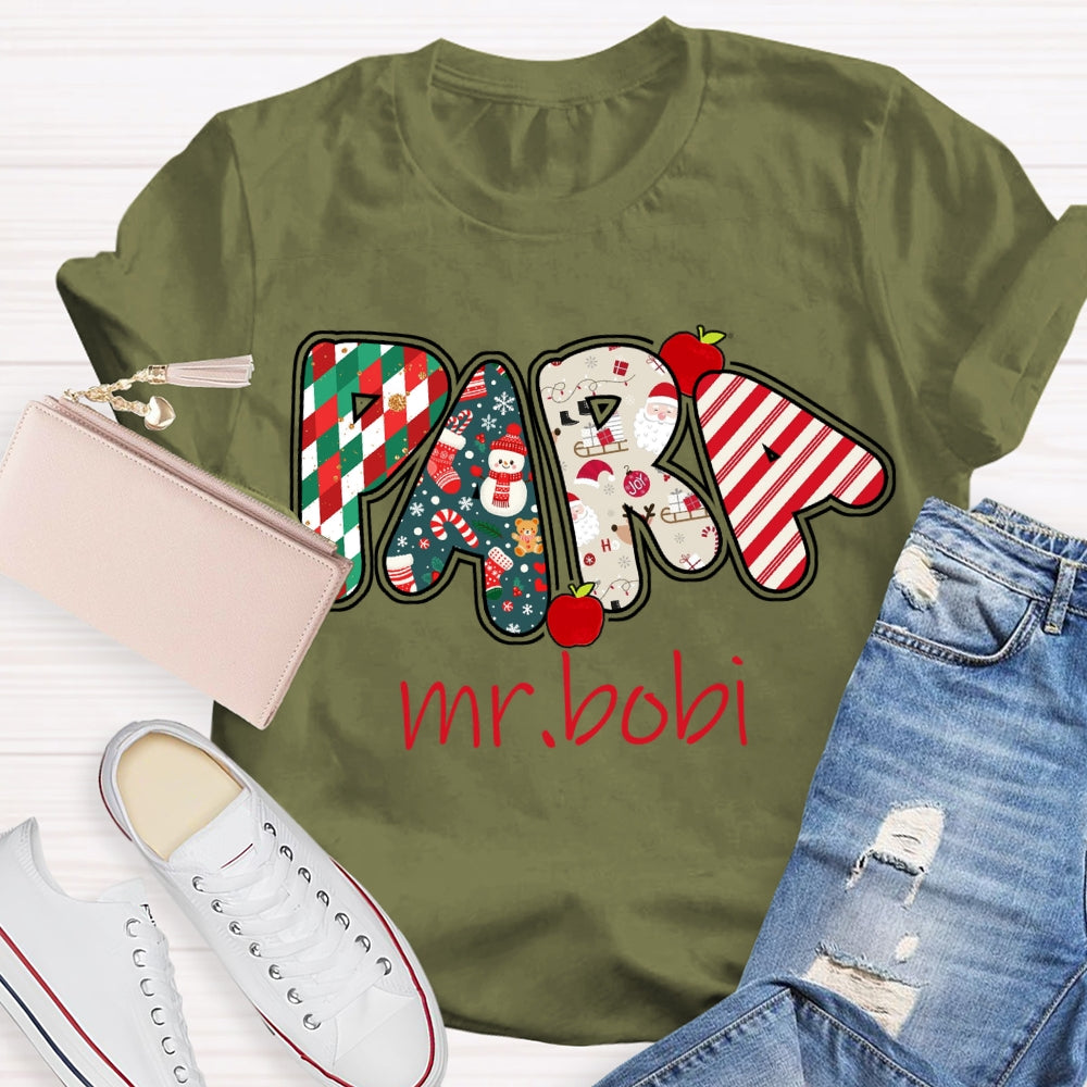 Personalized Name Apples And Christmas Vibes T-shirt