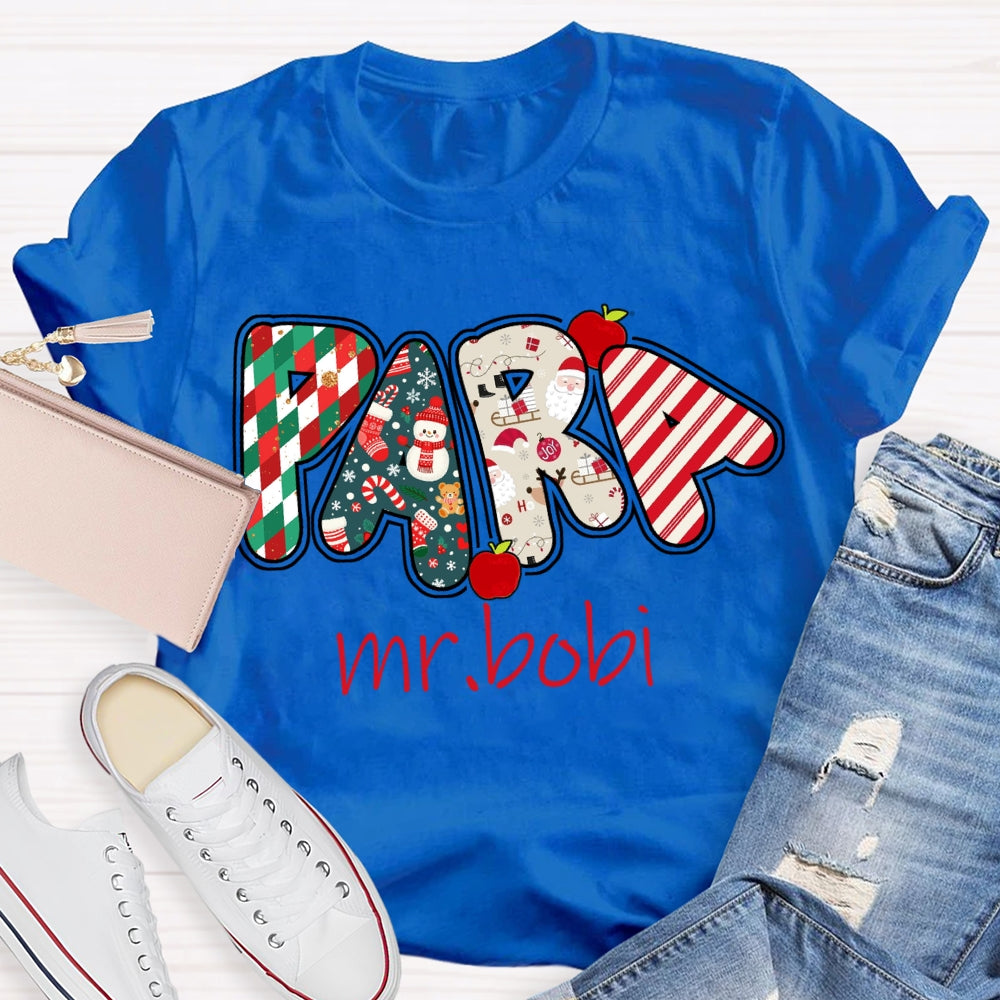 Personalized Name Apples And Christmas Vibes T-shirt