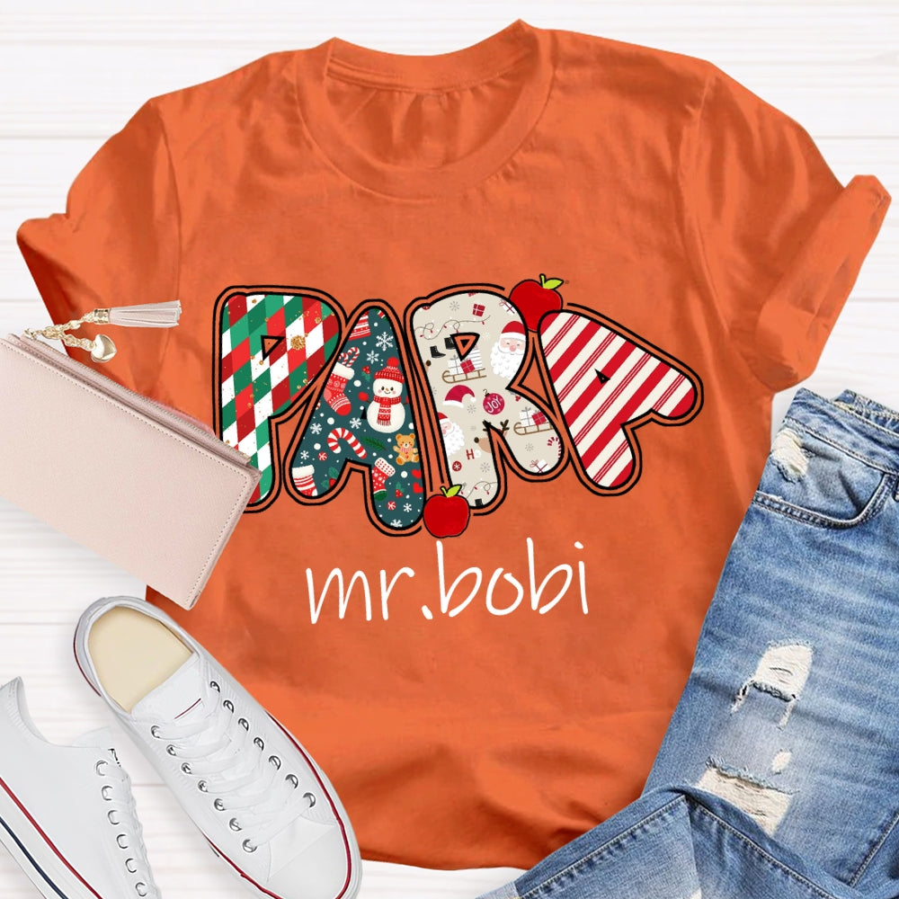 Personalized Name Apples And Christmas Vibes T-shirt