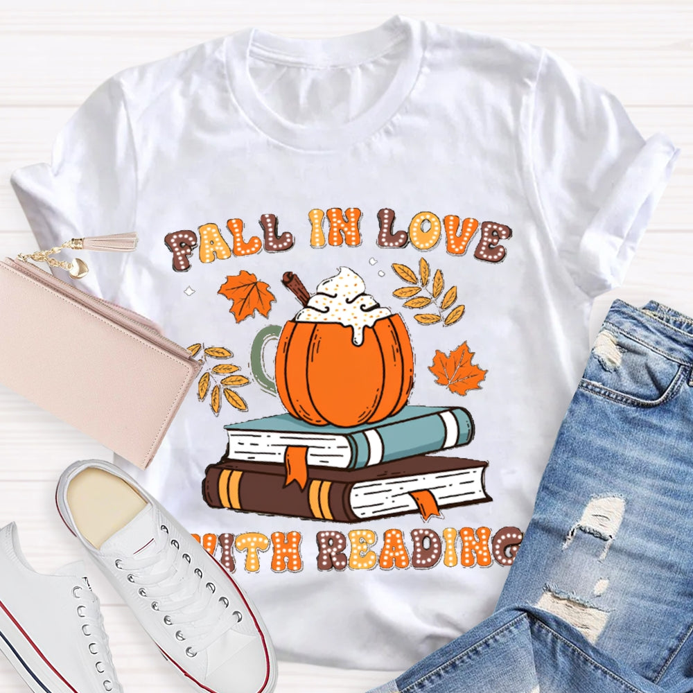 Fall In Love With Reading Teacher Shirts