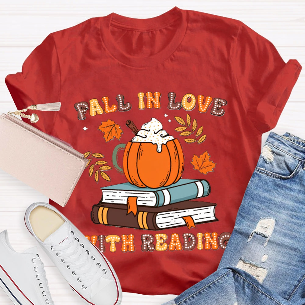 Fall In Love With Reading Teacher Shirts