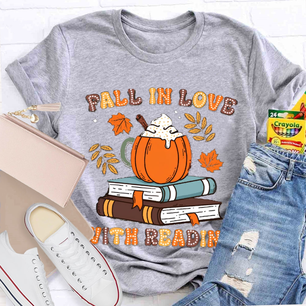 Fall In Love With Reading Teacher Shirts