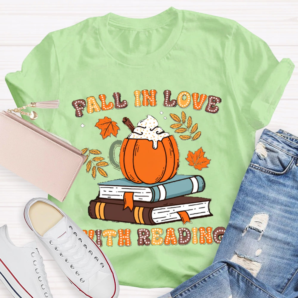 Fall In Love With Reading Teacher Shirts