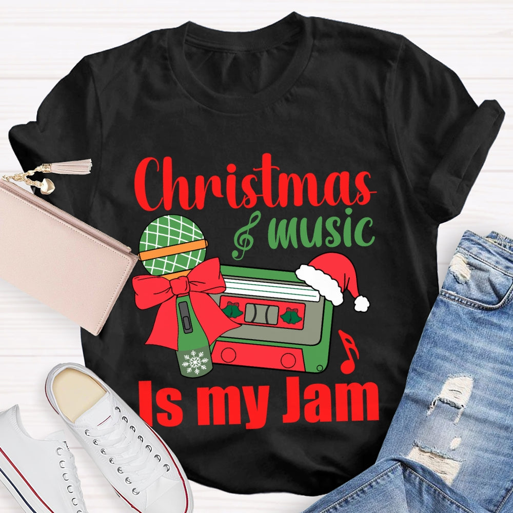 Christmas Music Is My Jam Christmas Music Teacher T-shirt