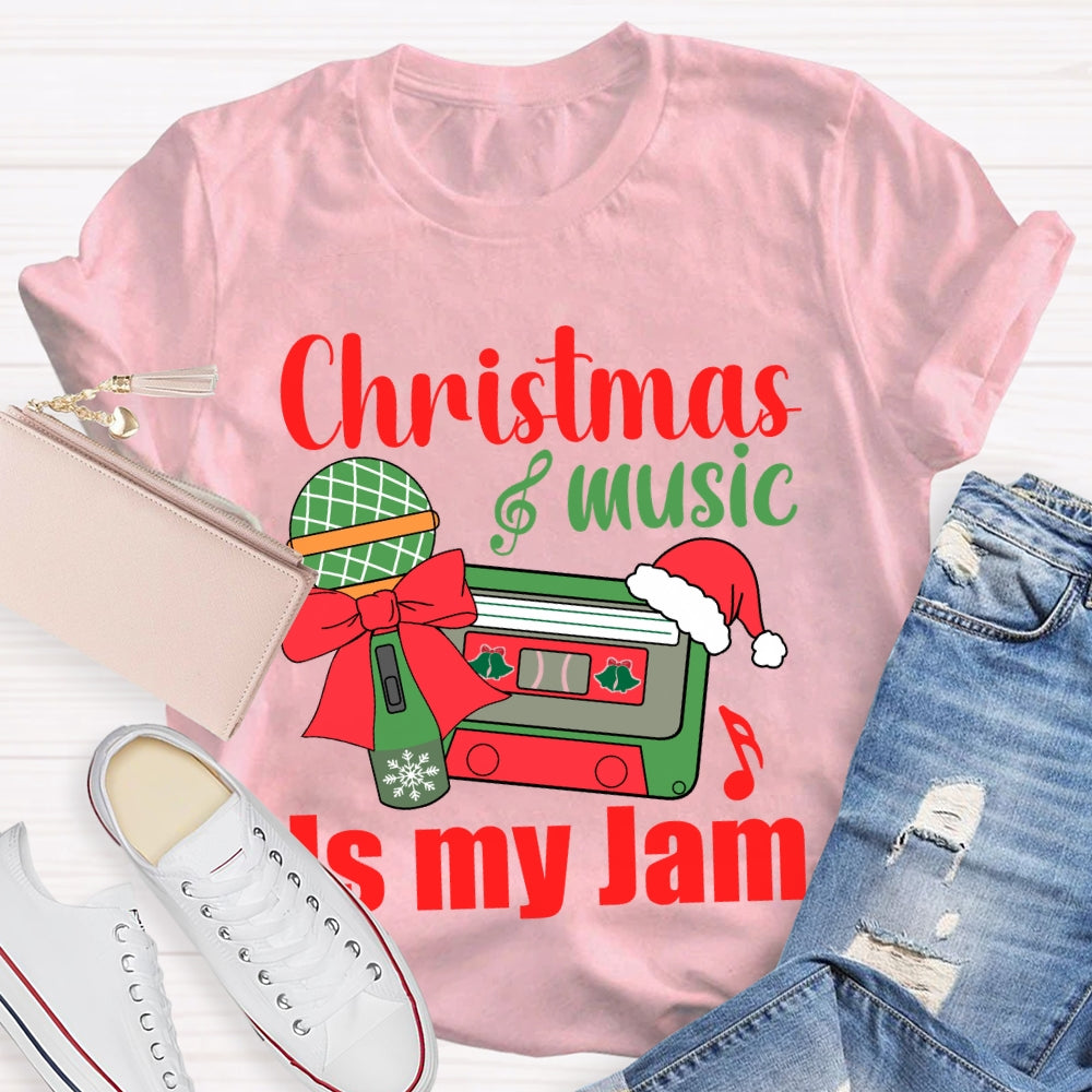 Christmas Music Is My Jam Christmas Music Teacher T-shirt