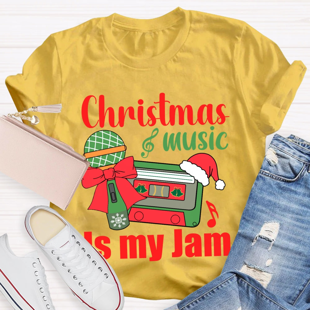 Christmas Music Is My Jam Christmas Music Teacher T-shirt