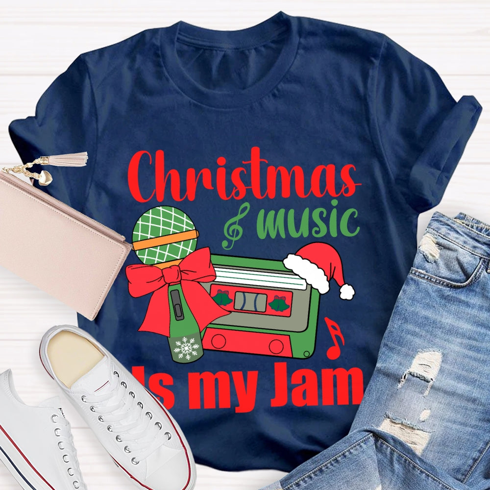 Christmas Music Is My Jam Christmas Music Teacher T-shirt