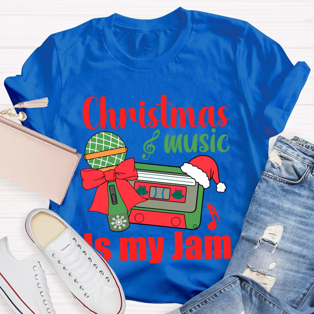 Christmas Music Is My Jam Christmas Music Teacher T-shirt