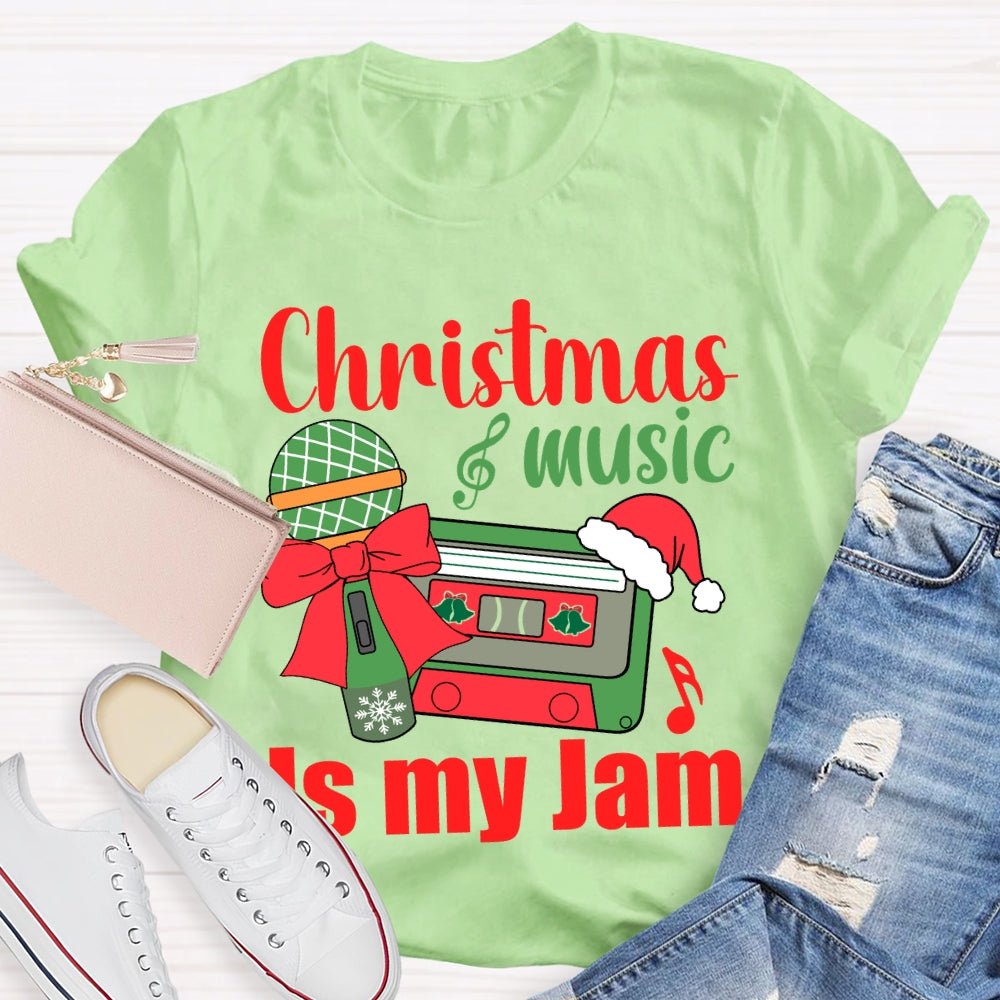 Christmas Music Is My Jam Christmas Music Teacher T-shirt