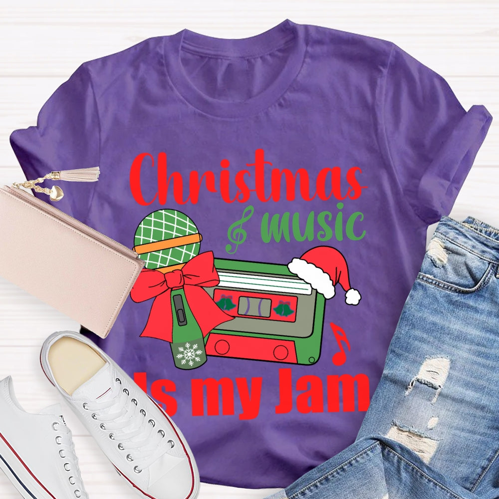Christmas Music Is My Jam Christmas Music Teacher T-shirt