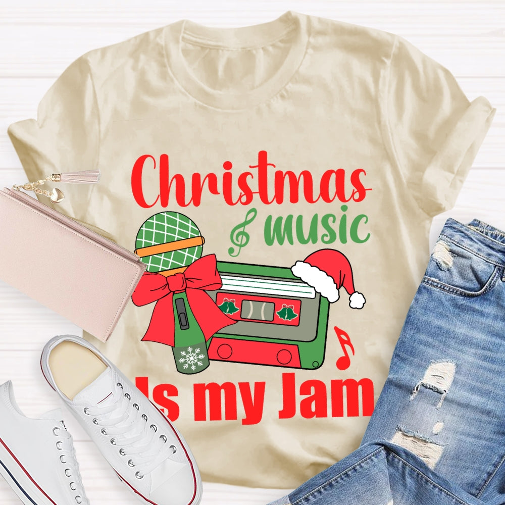 Christmas Music Is My Jam Christmas Music Teacher T-shirt