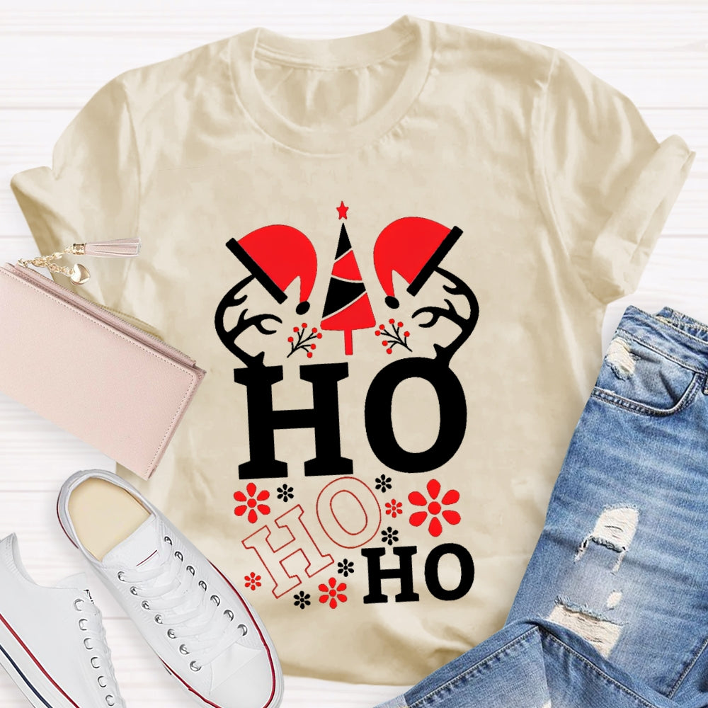 Ho Ho Ho Santa Hat Science Teacher Christmas T-shirt
