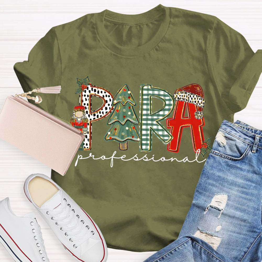 Para Professional Christmas Tree And Christmas Vibes T-shirt