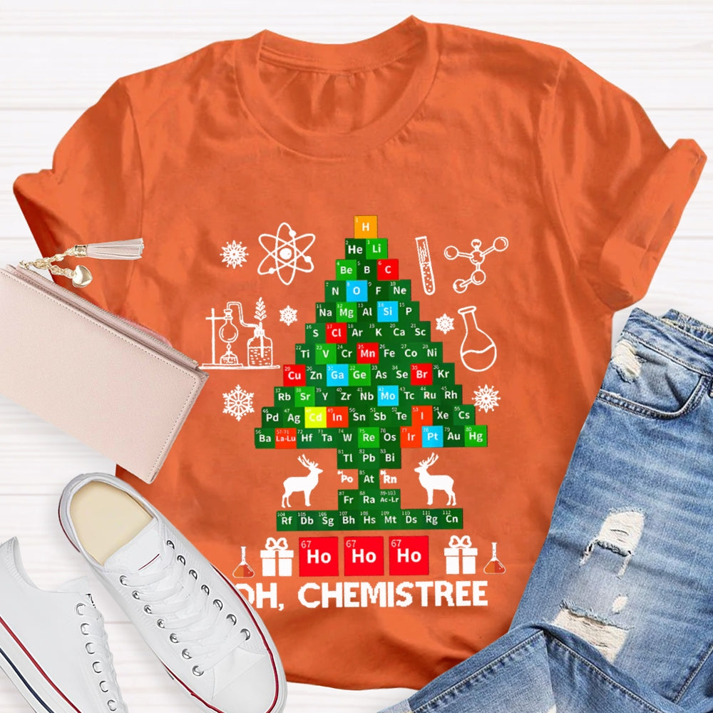 Oh Chemistree Merry Christmas Chemistry Teacher T-shirt